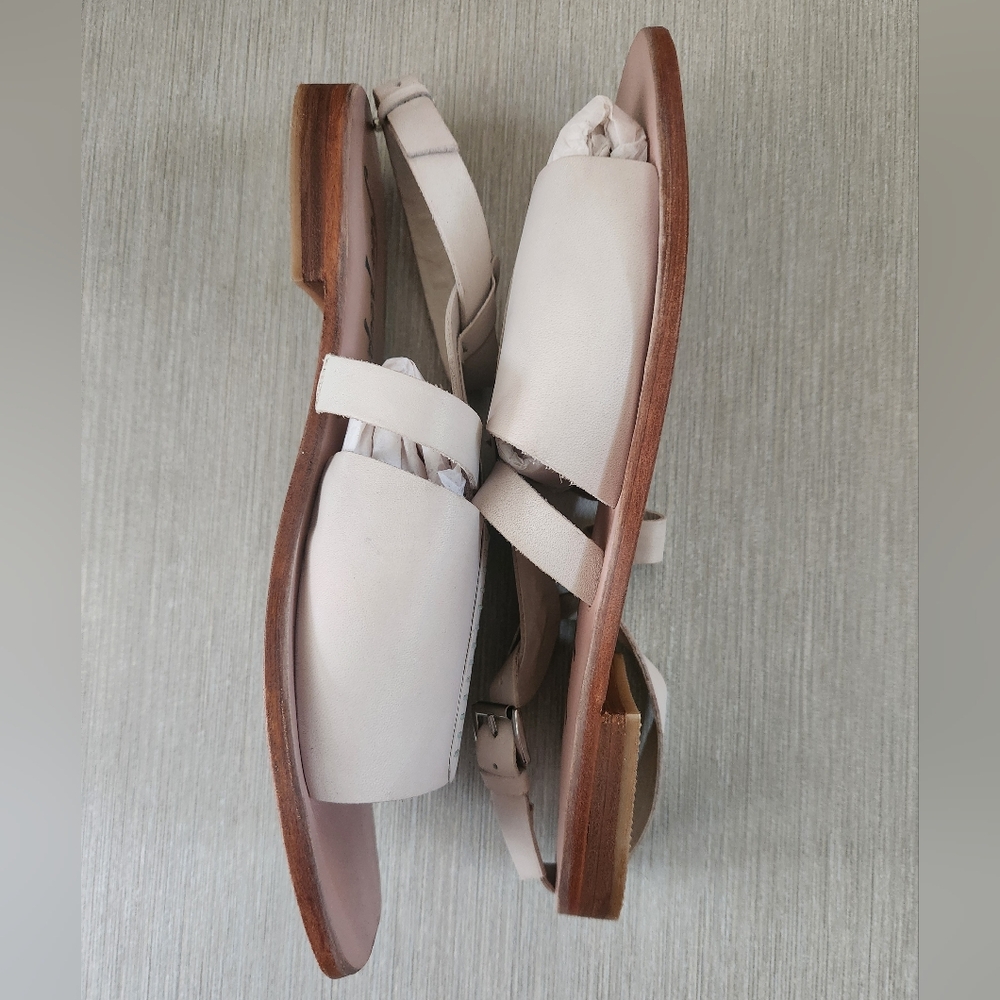 FREE PEOPLE Long Weekend Sandals ~Off White **NEW - Picture 8 of 10